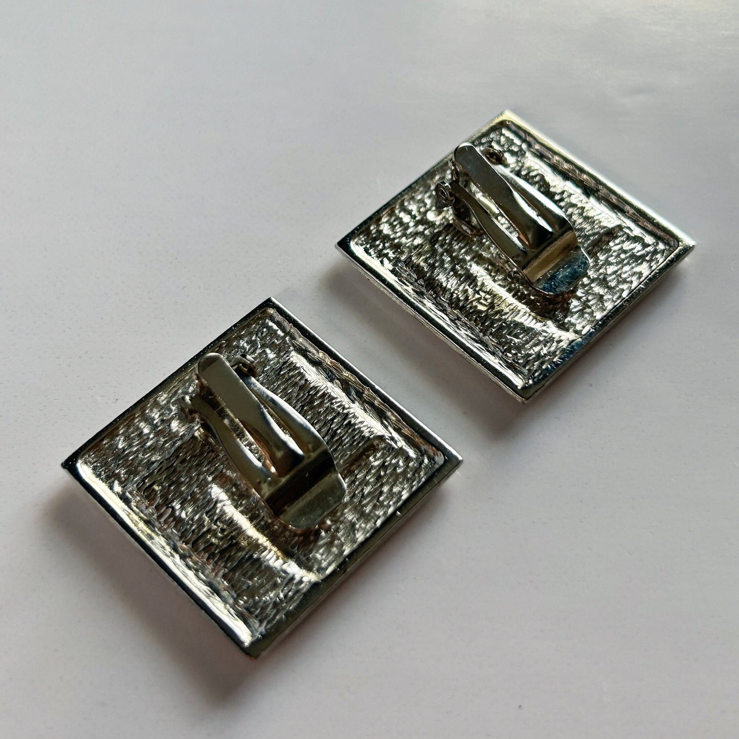 Vintage silver clip on earrings