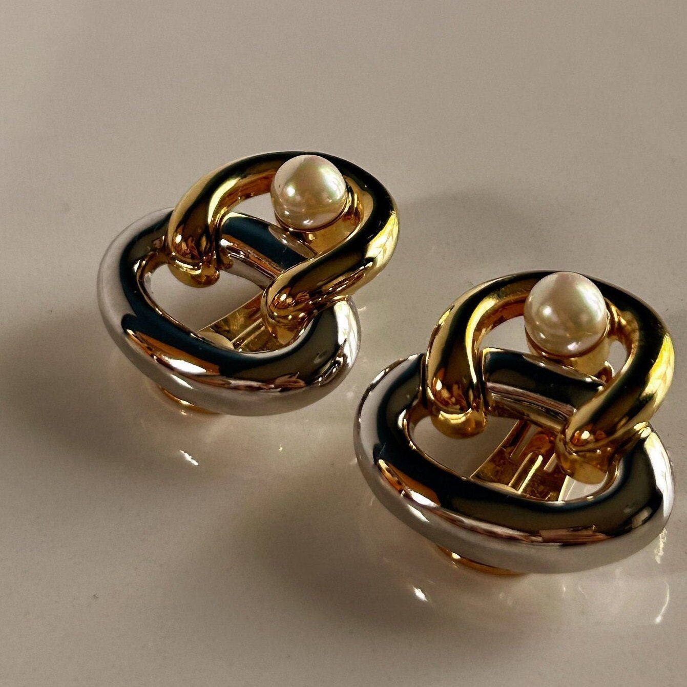 Vintage Courreges clip on earrings