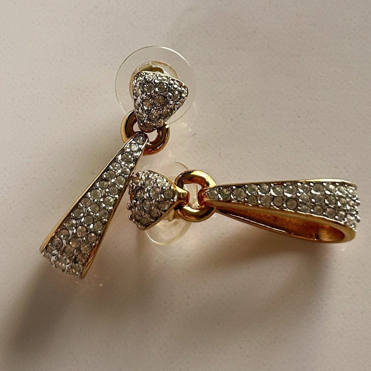 Vintage crystal Swarovski pierced earrings SAL