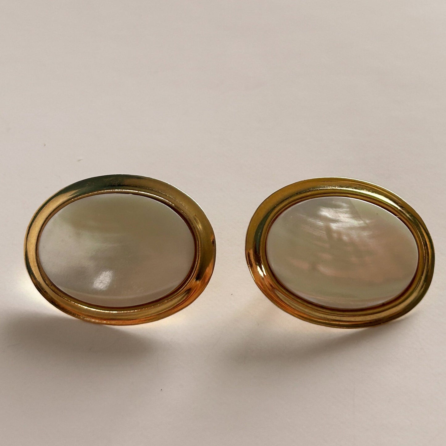 Vintage Butler gold and white earrings