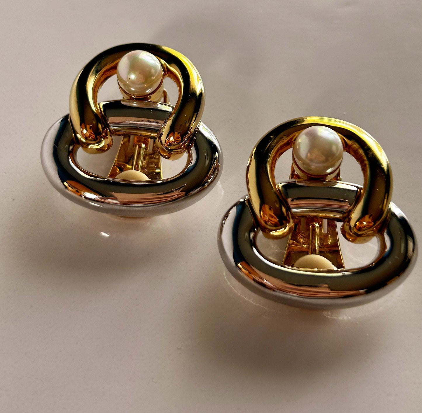 Vintage Courreges clip on earrings