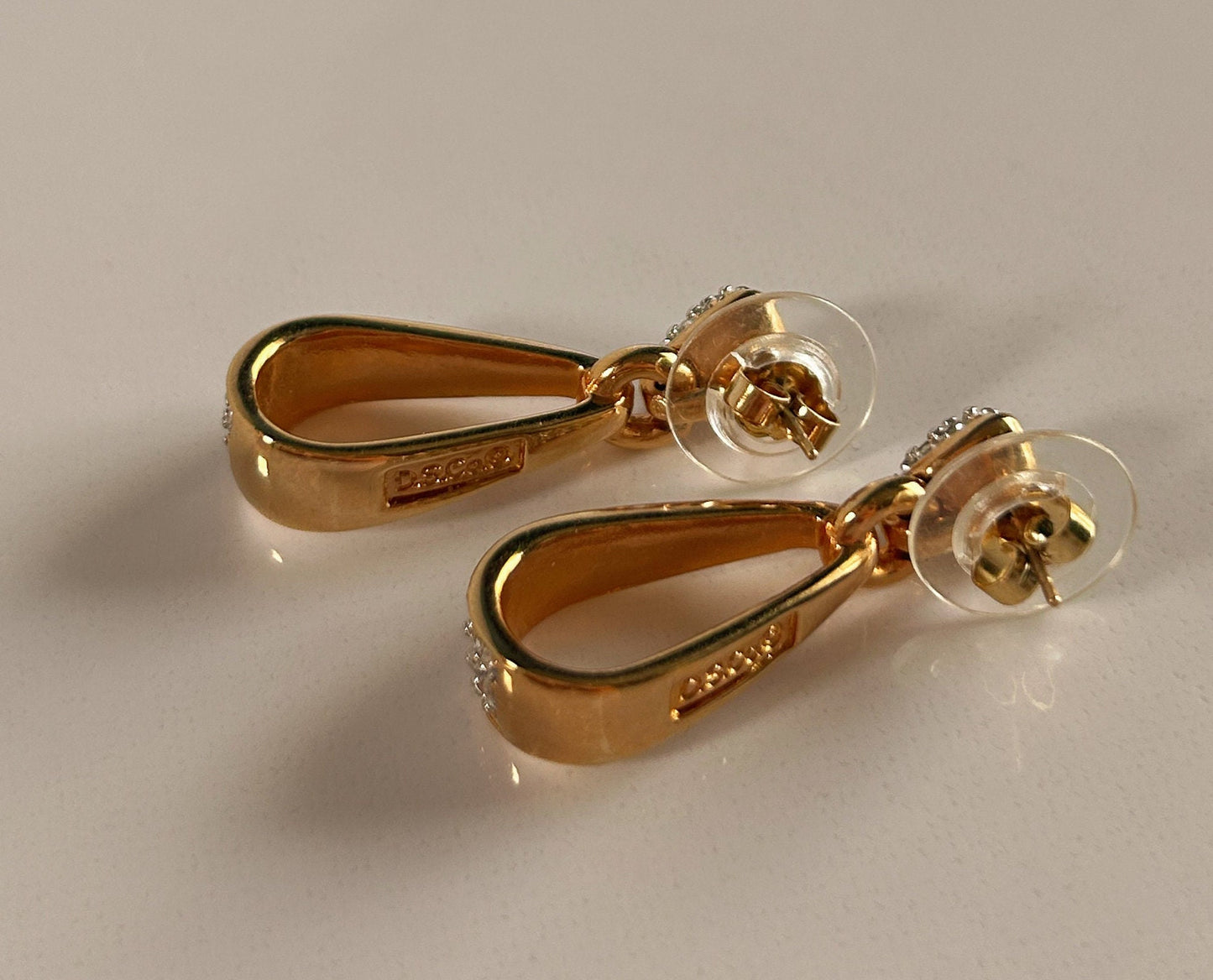 Vintage crystal Swarovski pierced earrings SAL