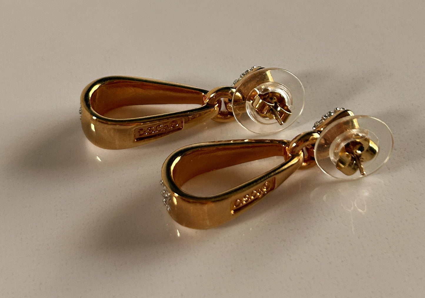 Vintage crystal Swarovski pierced earrings SAL