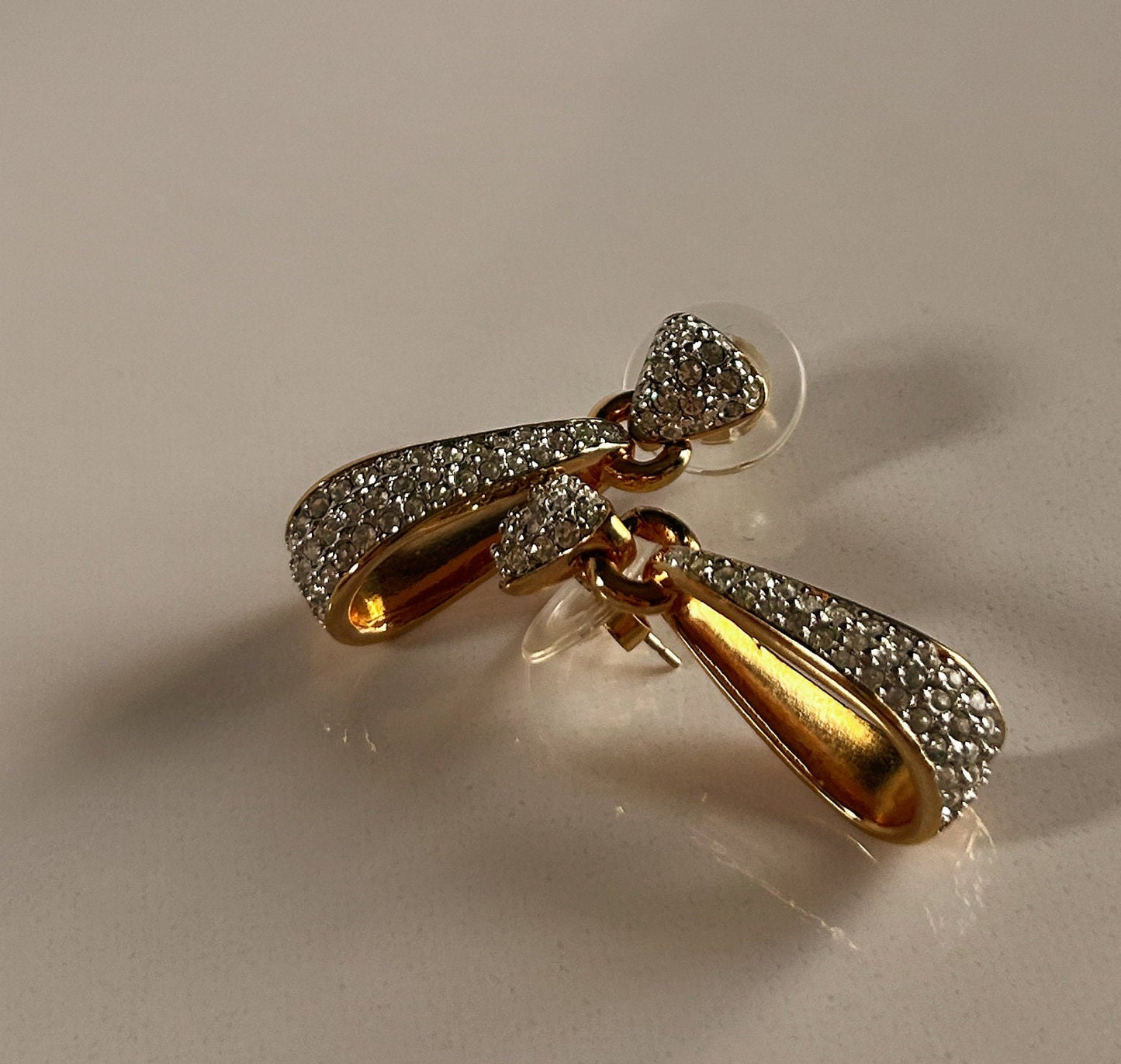 Vintage crystal Swarovski pierced earrings SAL